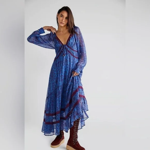 NWT Free People Calloway Maxi Dress Size Medium - Picture 2 of 7